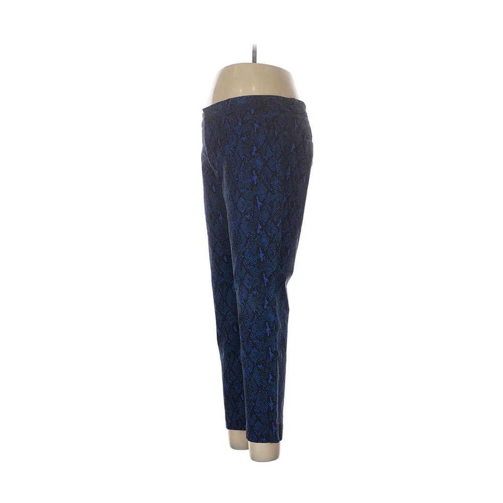 Banana Republic Royal Blue Black Snakeskin Python Print Pants Size 12 - Picture 4 of 7